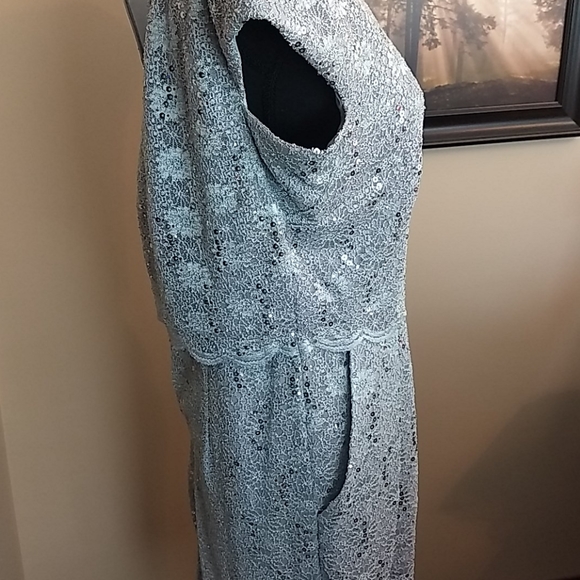 NWT Alex Evenings Dress Dove Gray‎ Silver - Gray Formal Dress - Picture 11 of 16
